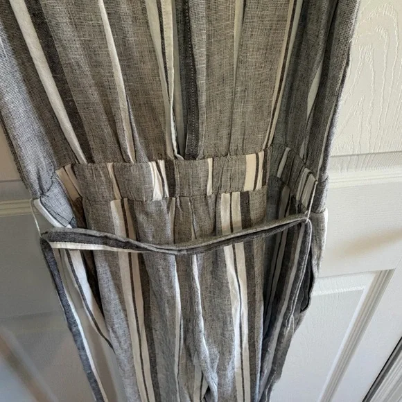 Cloth & Stone striped linen blend jumpsuit Sz Small coastal chic boho - Picture 8 of 11